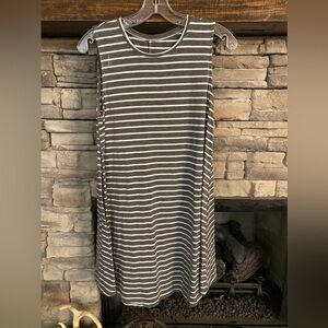 Striped Aline tee shirt dress